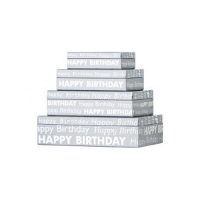 Geschenkbox "Compleanno", 4er-Set
