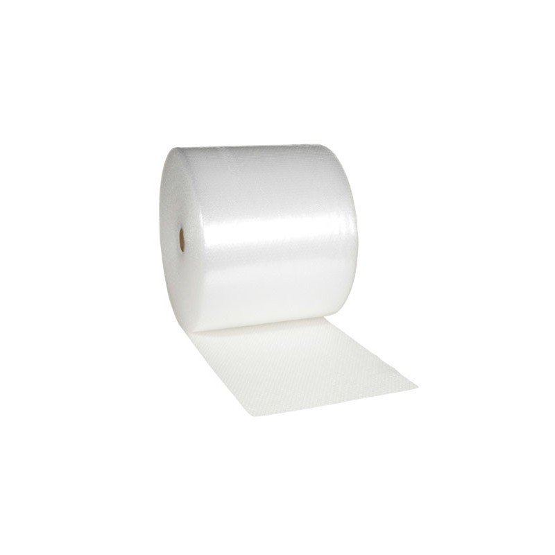 Luftpolsterfolie Rolle transparent / STANDARD 120 cm x 50 m / 3-lagig /  10mm-Noppe / Vlieskasch.