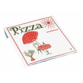Pizzataschen, 600 Stück, Pergamin 30 cm x 30 cm "Cafeteria" fettdicht