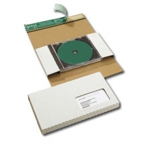 25 Stück Wellpapp CD Jewel Mailer 225 x 125 x 12 mm weiß