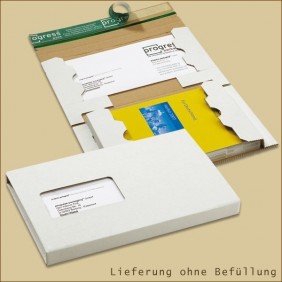 25 Stück Wellpapp DVD Mailer 192 x 141 x 15 mm weiß