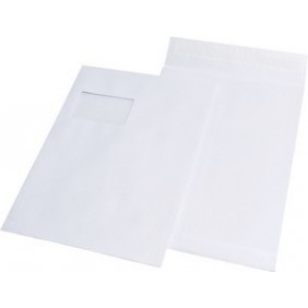 100 Stück MAILmedia Faltentaschen mit Haftklebestreifen, C4