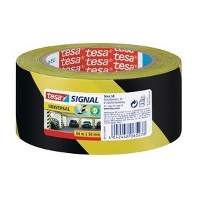 6 Rollen tesa Signal Markierungs- und Warnklebeband Universal, gelb/ schwar