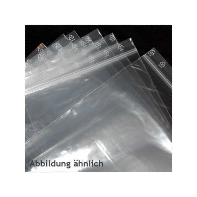 100 Stück Druckverschlussbeutel 180 x 250 mm, ohne Schriftfeld